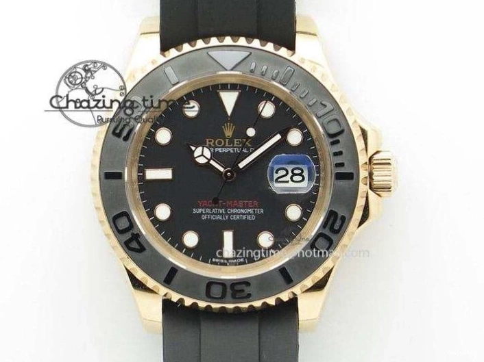 Best Dial ARF Clone Black Gold Rubber Rose On 1:1 Edition Super V2 Daytona 116515 Strap A4130 0225